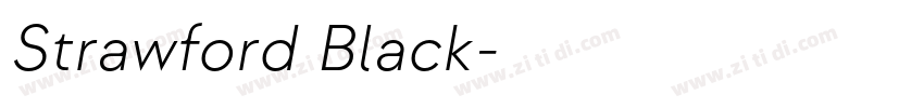 Strawford Black字体转换